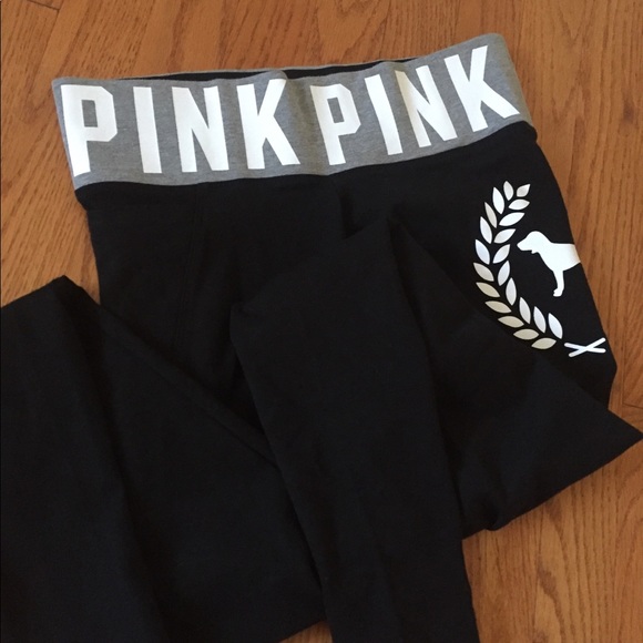 Victoria's Secret Pants - PINK leggings black gray NWT